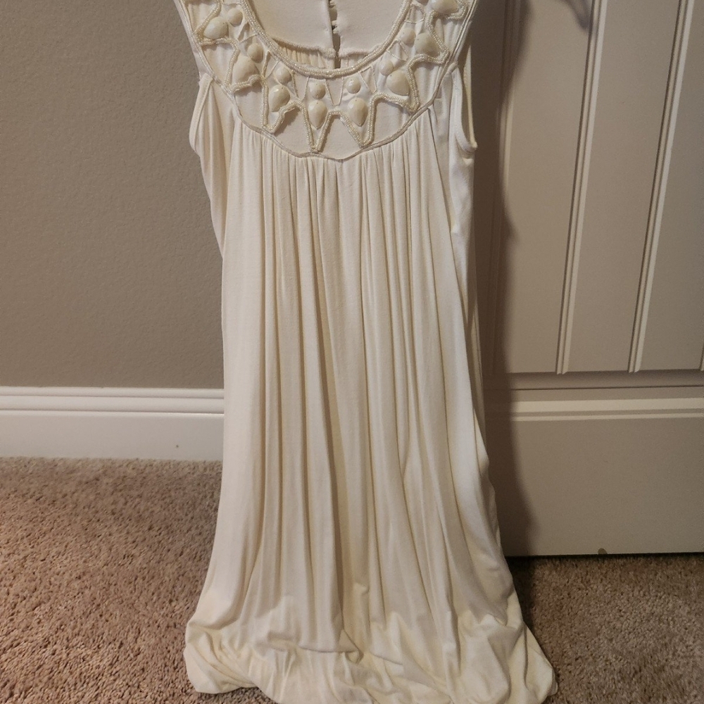 Elegant Cream Sleeveless Dress - Ivory clobba bubble dress medium  NWT